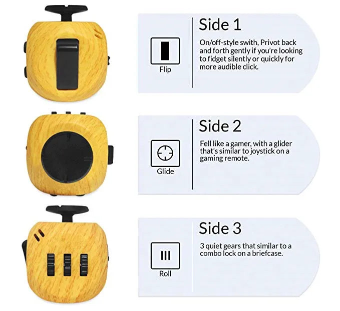 SixSide – Fidget Cube Toy for Focus & Stress Relief - Titanfidget