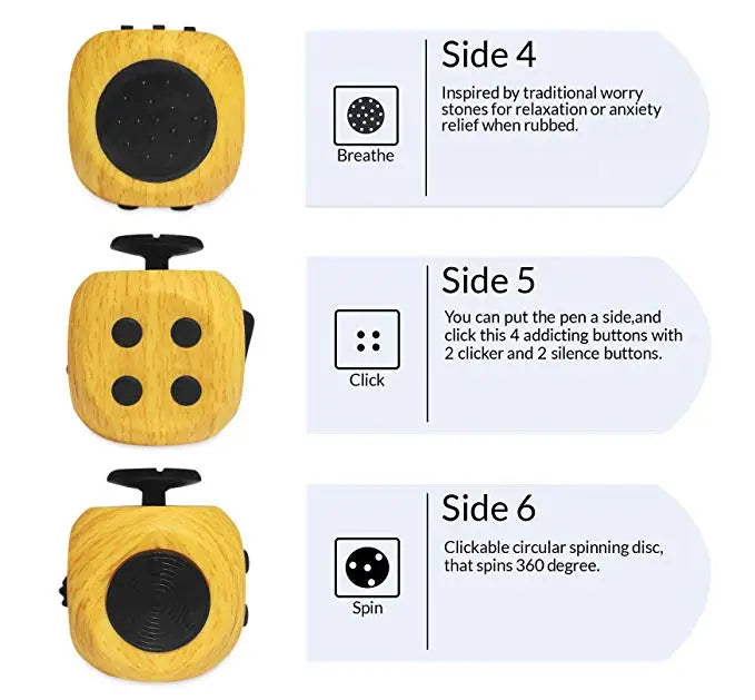 SixSide – Fidget Cube Toy for Focus & Stress Relief - Titanfidget
