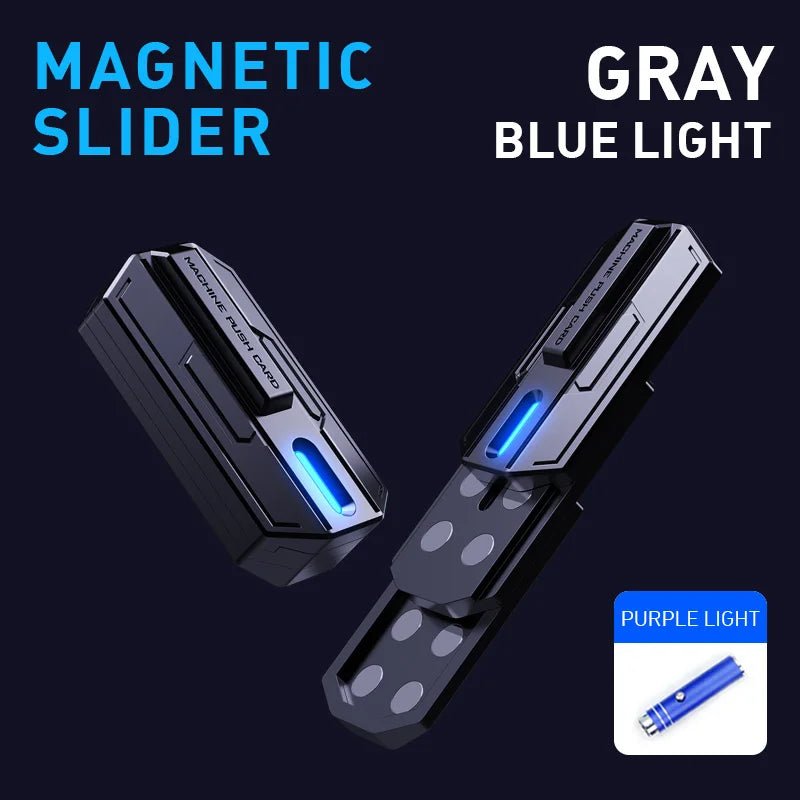 Fingertip Fidget Toys Luminous Slider Magnetic Haptic EDC Clicker Metal Hand Spinner ADHD Tool Anxiety Stress Relief Adult Gift - Titanfidget