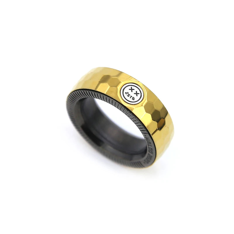Ratchet Ring Mechanical Fidget EDC Toys Stainless Steel Adjustable Haptic Ring Fingertip Metal Tyre Toys Stress Spinner