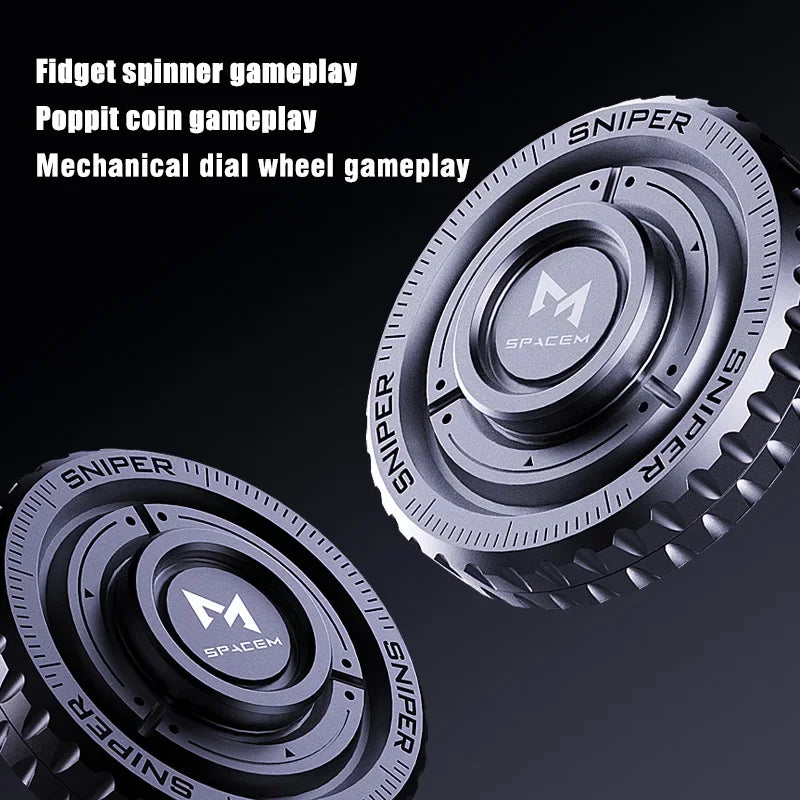 3in1 EDC Metal Pushing Card Hand Spinner Coin – Creative Anti-Stress Fidget Toy - Titanfidget