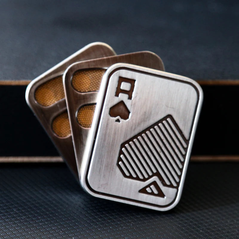 Triple Fidget Slider Poker Push Card AAA – Portable Magnetic Stress Relief Toys - Titanfidget