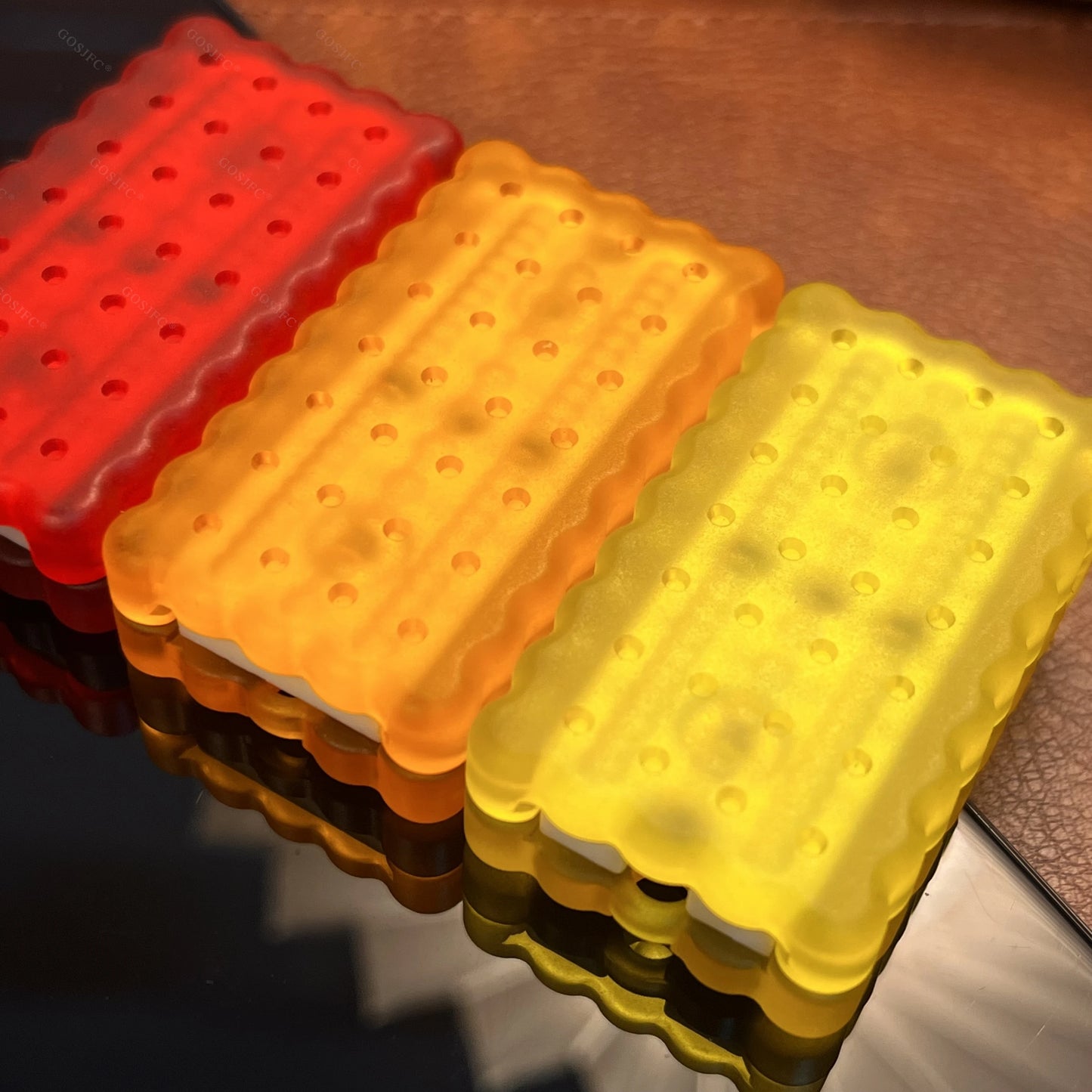 Three Track Mechanical Biscuit Dingding Push Slider EDC Stress Relief Toy Fidget Slider