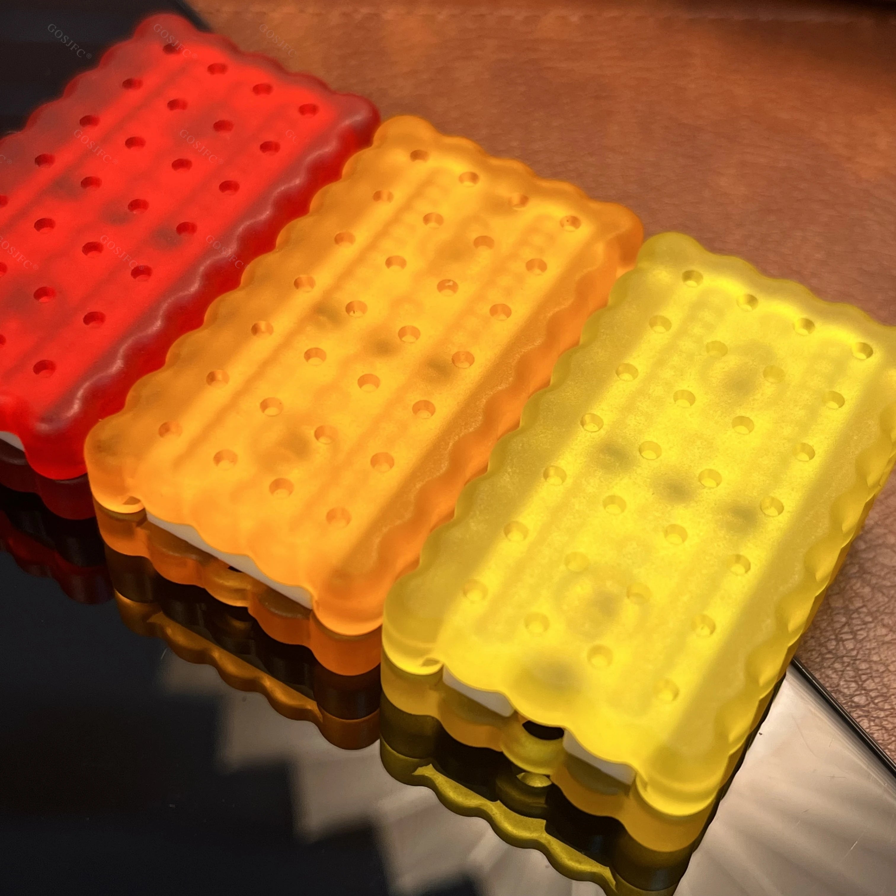 Three Track Mechanical Biscuit Dingding Push Slider EDC Stress Relief Toy Fidget Slider