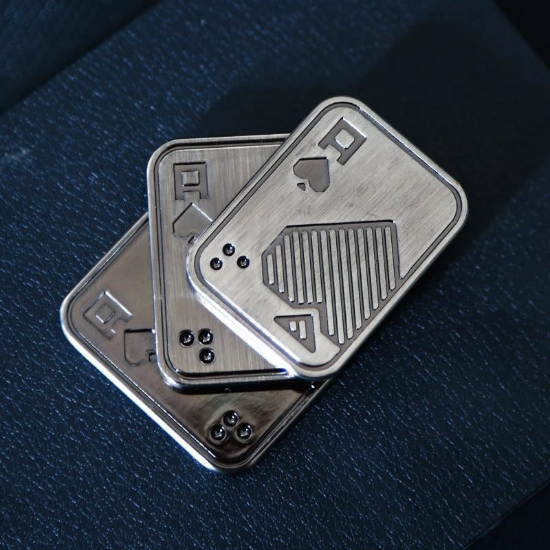 Triple Fidget Slider Poker Push Card AAA – Portable Magnetic Stress Relief Toys - Titanfidget