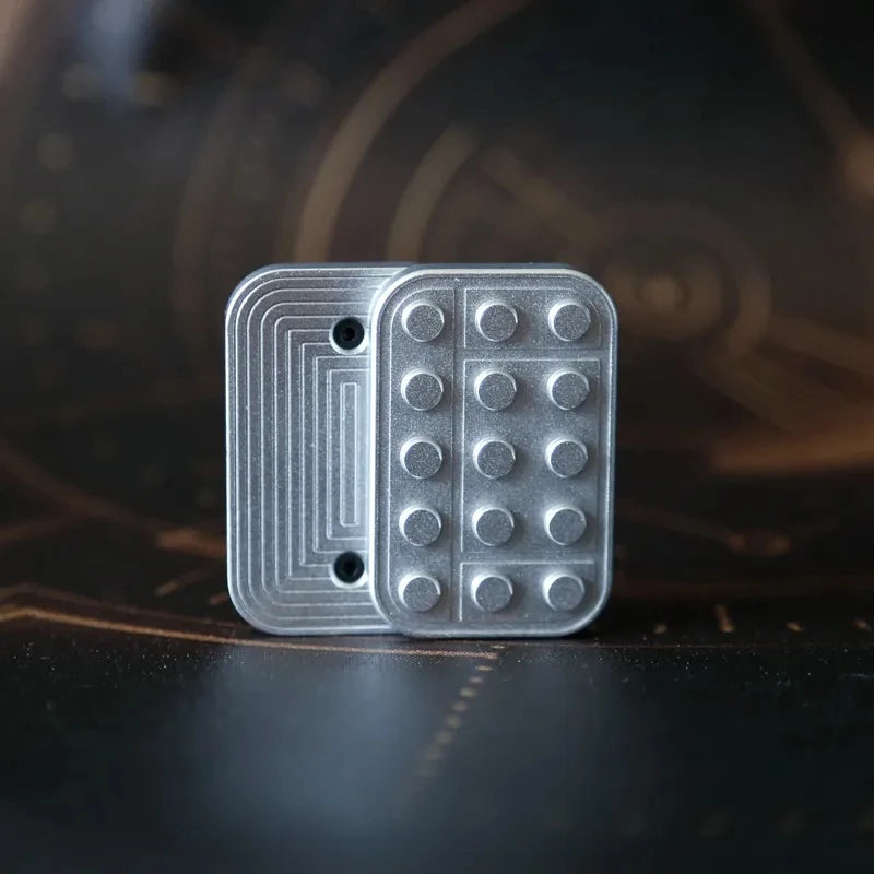 Metal EDC Fidget Slider – Magnetic Brick Block Push Slider for Stress Relief - Titanfidget