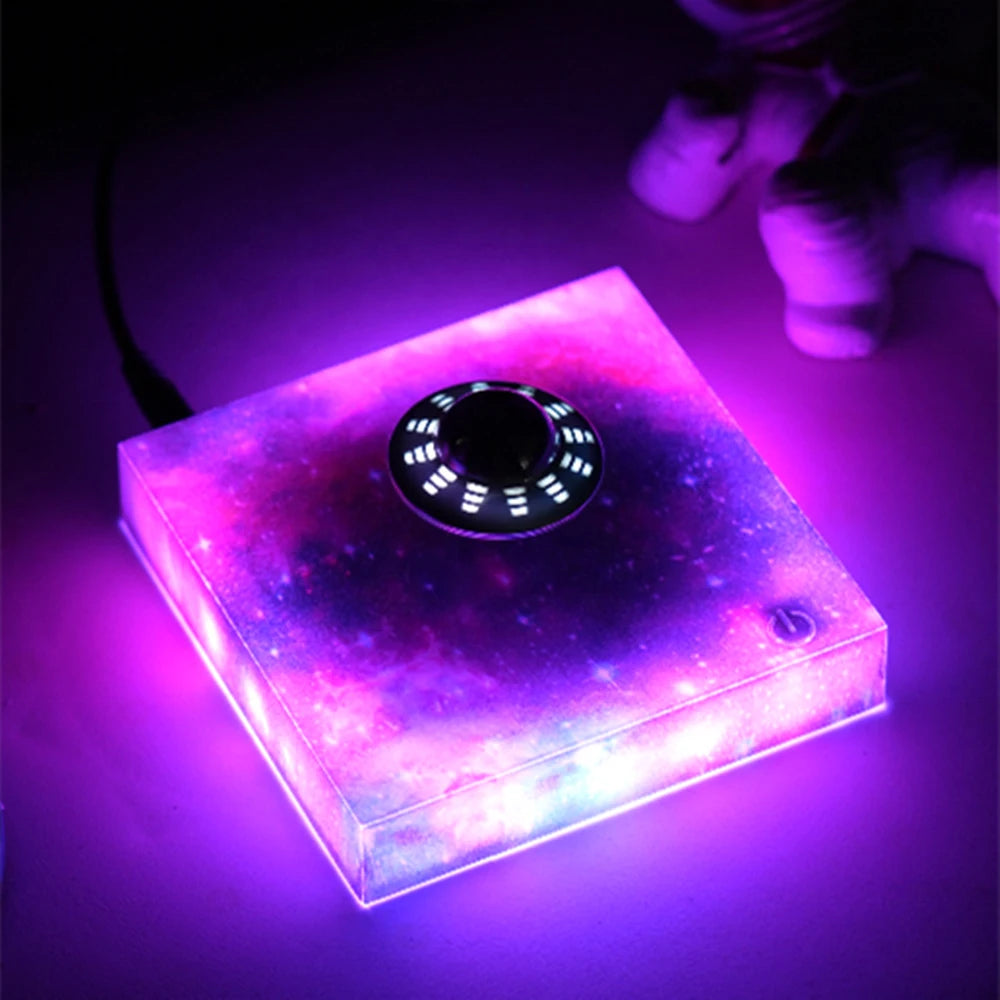 Creative Magnetic Levitating Desk LED Night Light Rotating Floating For Bedroom Descorat Novelty Gift Atmosphere Reading Table