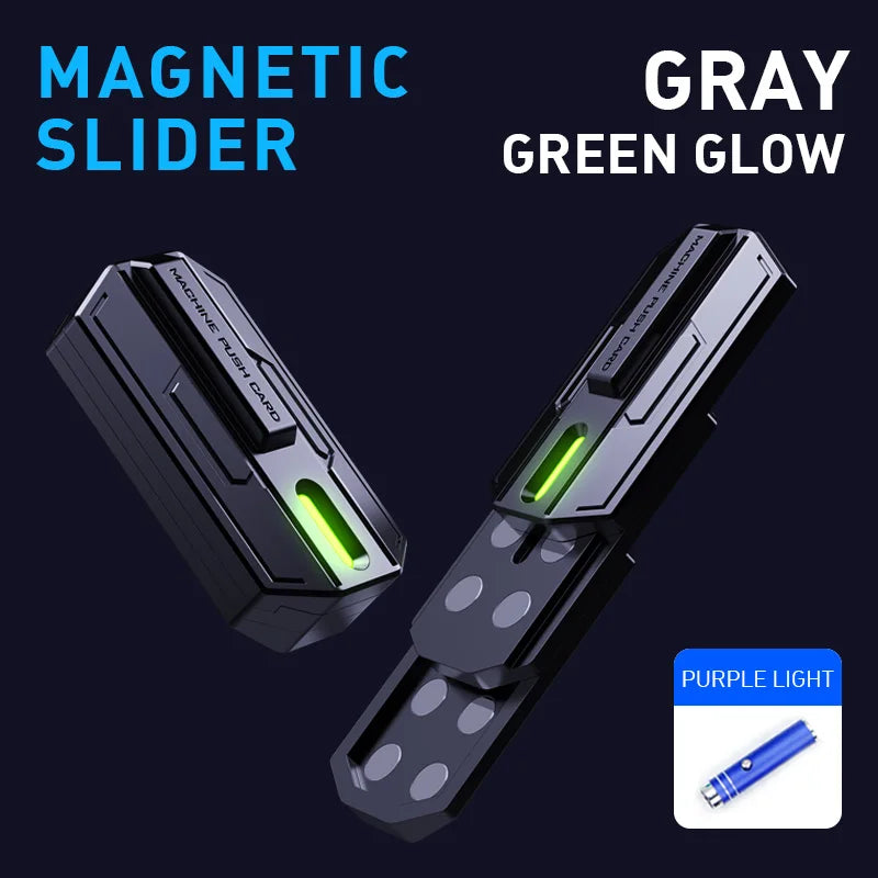 Fingertip Fidget Toys Luminous Slider Magnetic Haptic EDC Clicker Metal Hand Spinner ADHD Tool Anxiety Stress Relief Adult Gift - Titanfidget