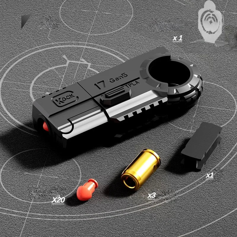 Mini Ring Pistol: EDC Metal Fidget Toy with Shell Ejection - Titanfidget