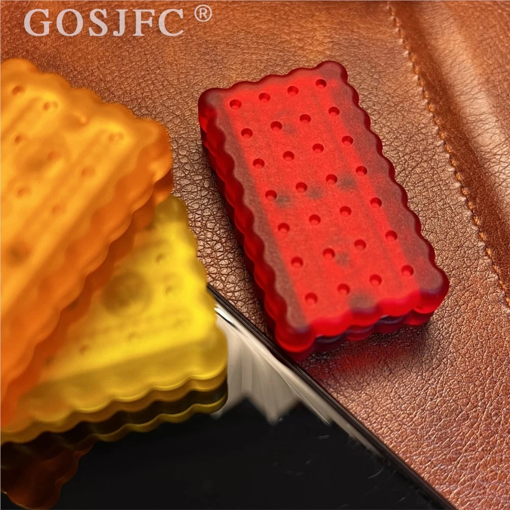 Three Track Mechanical Biscuit Dingding Push Slider EDC Stress Relief Toy Fidget Slider