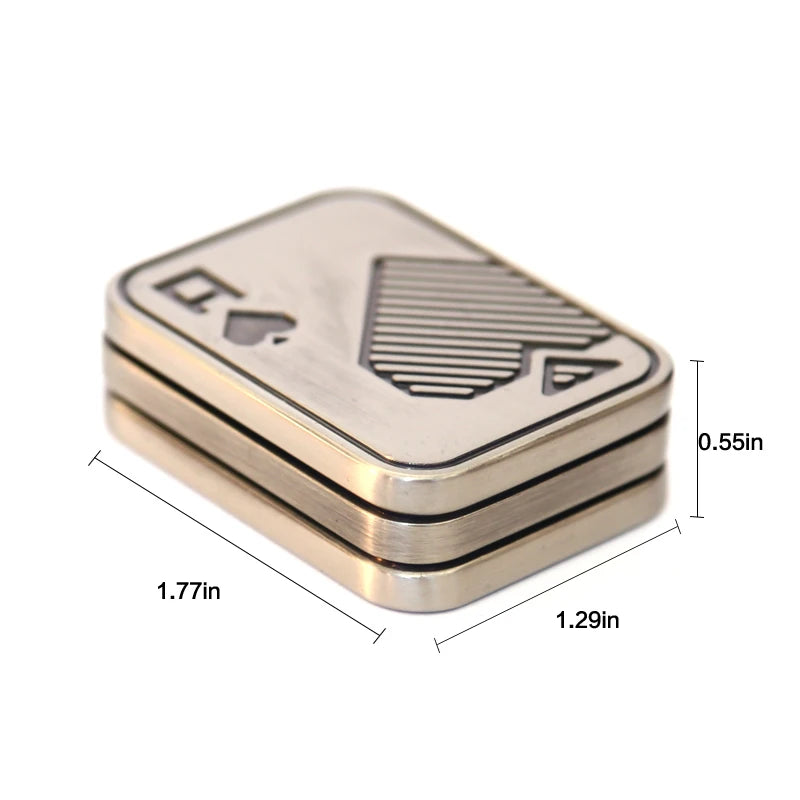 Triple Fidget Slider Poker Push Card AAA – Portable Magnetic Stress Relief Toys - Titanfidget