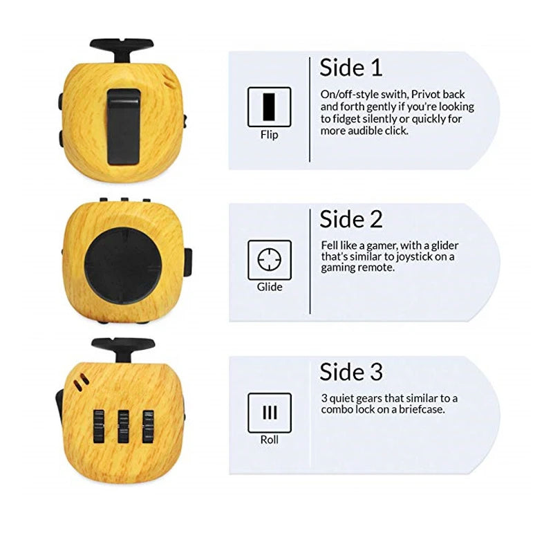SixSide – Fidget Cube Toy for Focus & Stress Relief - Titanfidget