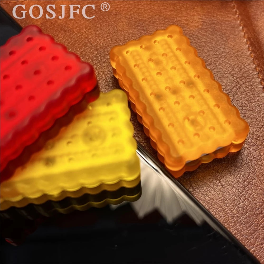 Three Track Mechanical Biscuit Dingding Push Slider EDC Stress Relief Toy Fidget Slider