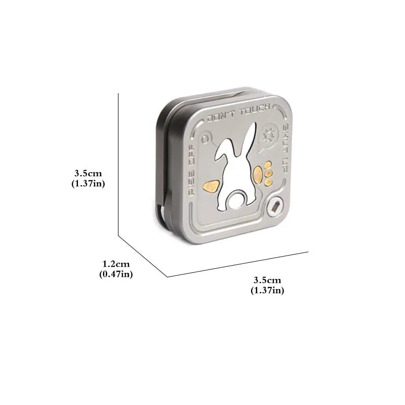 Angry Rabbit Triple-Layer Magnetic Fidget Slider – EDC Side-Push (93g) - Titanfidget