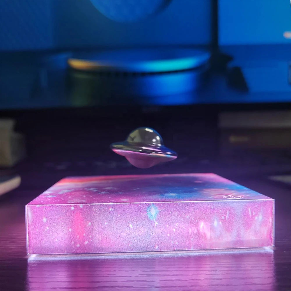 Creative Magnetic Levitating Desk LED Night Light Rotating Floating For Bedroom Descorat Novelty Gift Atmosphere Reading Table