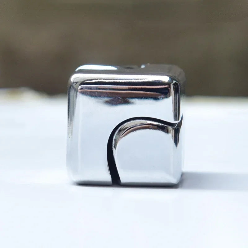 Square Magic Dice Metal Rotate Cube Fidget Spinner Antistress EDC Fingertip Toys Hand Spinning Learning Vent Desktop Game Gifts - Titanfidget