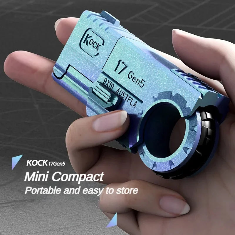 Mini Ring Pistol: EDC Metal Fidget Toy with Shell Ejection - Titanfidget