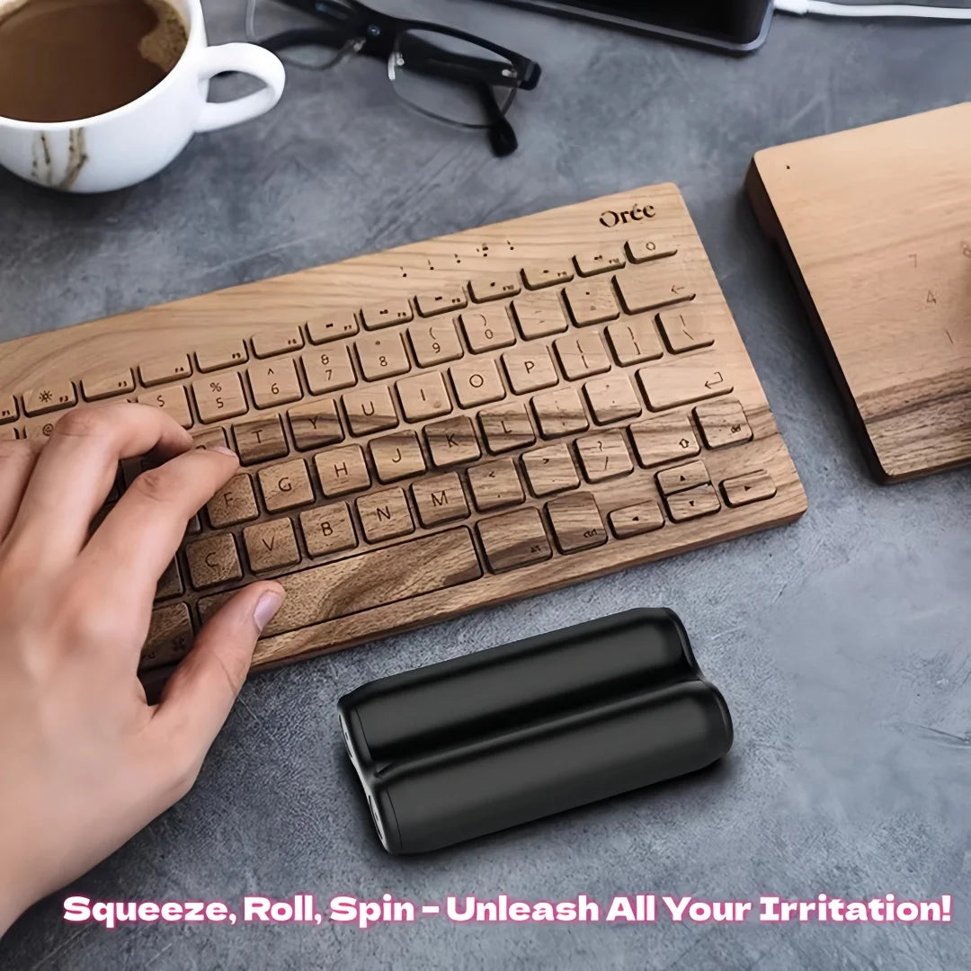 Premium Aluminum Alloy Stress Relief Roller | Portable Hand Massager | Finger Relaxation Fidget Toy for Office Home Travel Gifts - Titanfidget