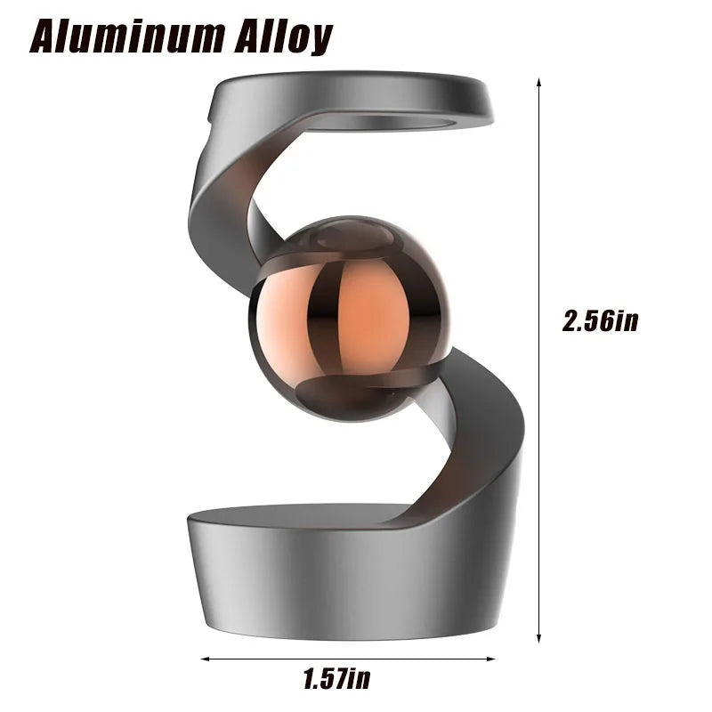 Desktop Rotating Gyroscope Finger Fidget Spinner Toy All Aluminum Alloy Spinning Gyro Silver Metallic Accents For Adults Gift - Titanfidget