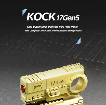 Mini Ring Pistol: EDC Metal Fidget Toy with Shell Ejection - Titanfidget