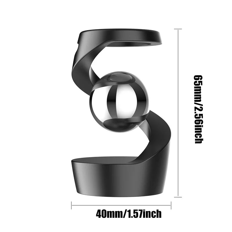 Desktop Rotating Gyroscope Finger Fidget Spinner Toy All Aluminum Alloy Spinning Gyro Silver Metallic Accents For Adults Gift - Titanfidget