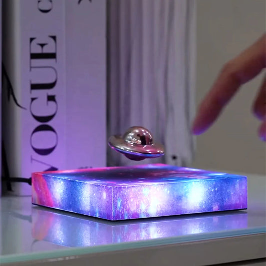 Creative Magnetic Levitating Desk LED Night Light Rotating Floating For Bedroom Descorat Novelty Gift Atmosphere Reading Table