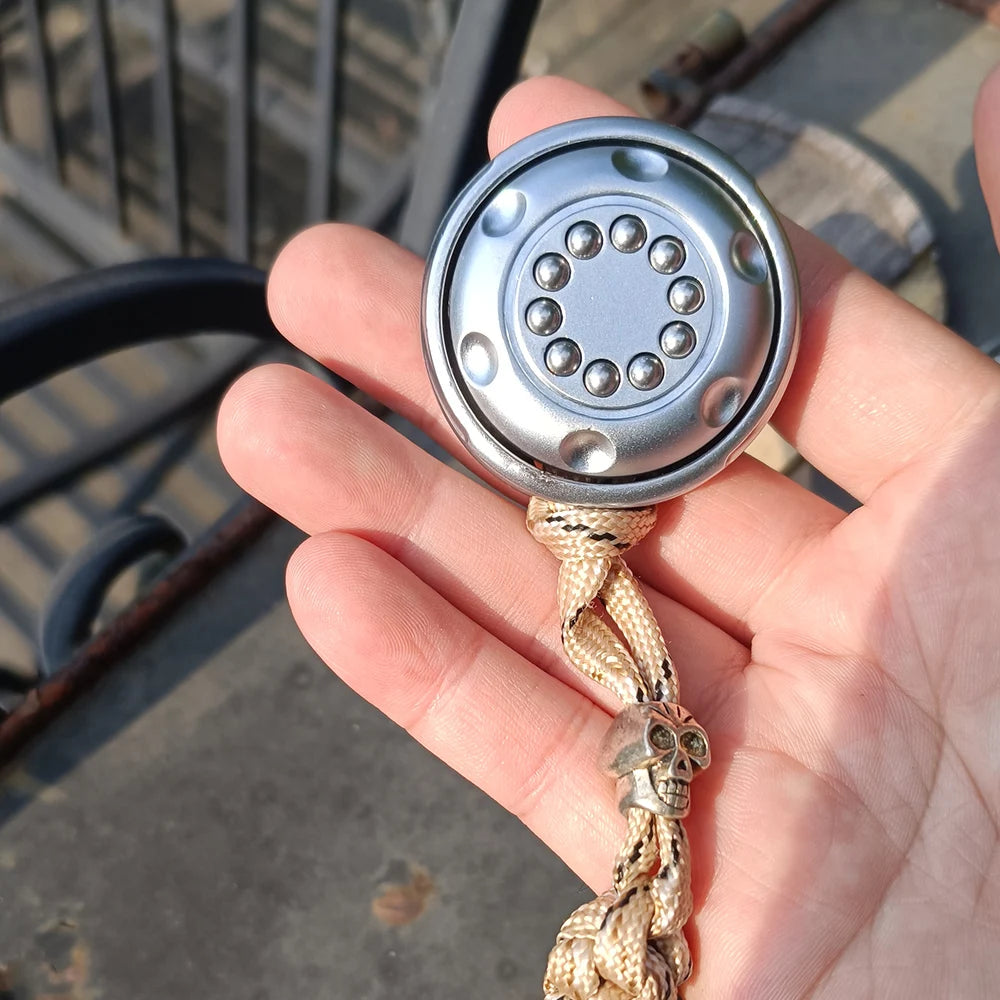 Ratchet Coin push-pull metal EDC fidget pendant – view 4