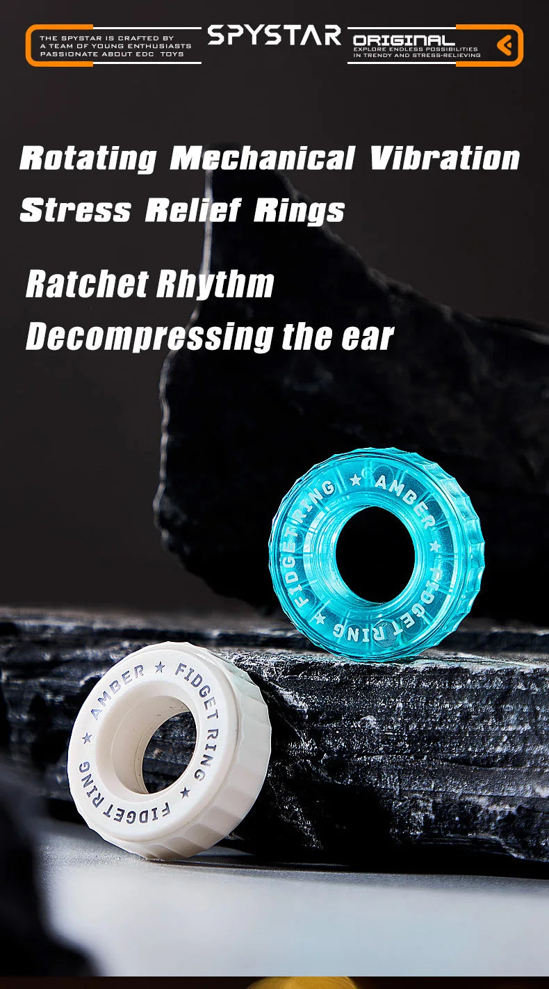 ClearRatchet – Transparent Fidget Ring Slider - Titanfidget