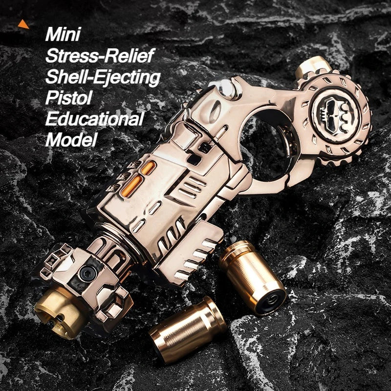 Shell-Ejecting Metal Fidget Gun – EDC Desk Toy for Adults (230g) - Titanfidget