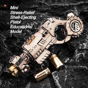 Shell-Ejecting Metal Fidget Gun – EDC Desk Toy for Adults (230g) - Titanfidget