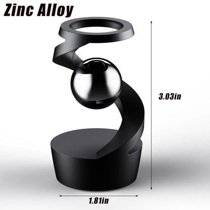 Desktop Rotating Gyroscope Finger Fidget Spinner Toy All Aluminum Alloy Spinning Gyro Silver Metallic Accents For Adults Gift - Titanfidget