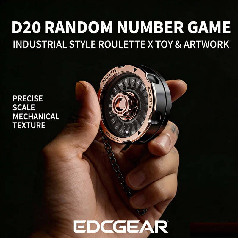 YIJOO D20 black stainless steel roulette fidget spinner – view 4