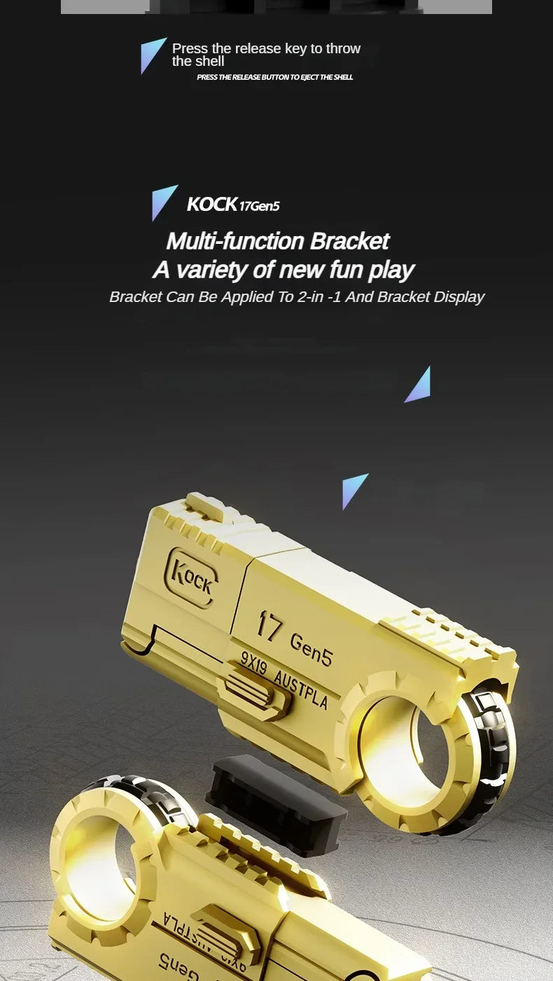 Mini Ring Pistol: EDC Metal Fidget Toy with Shell Ejection - Titanfidget
