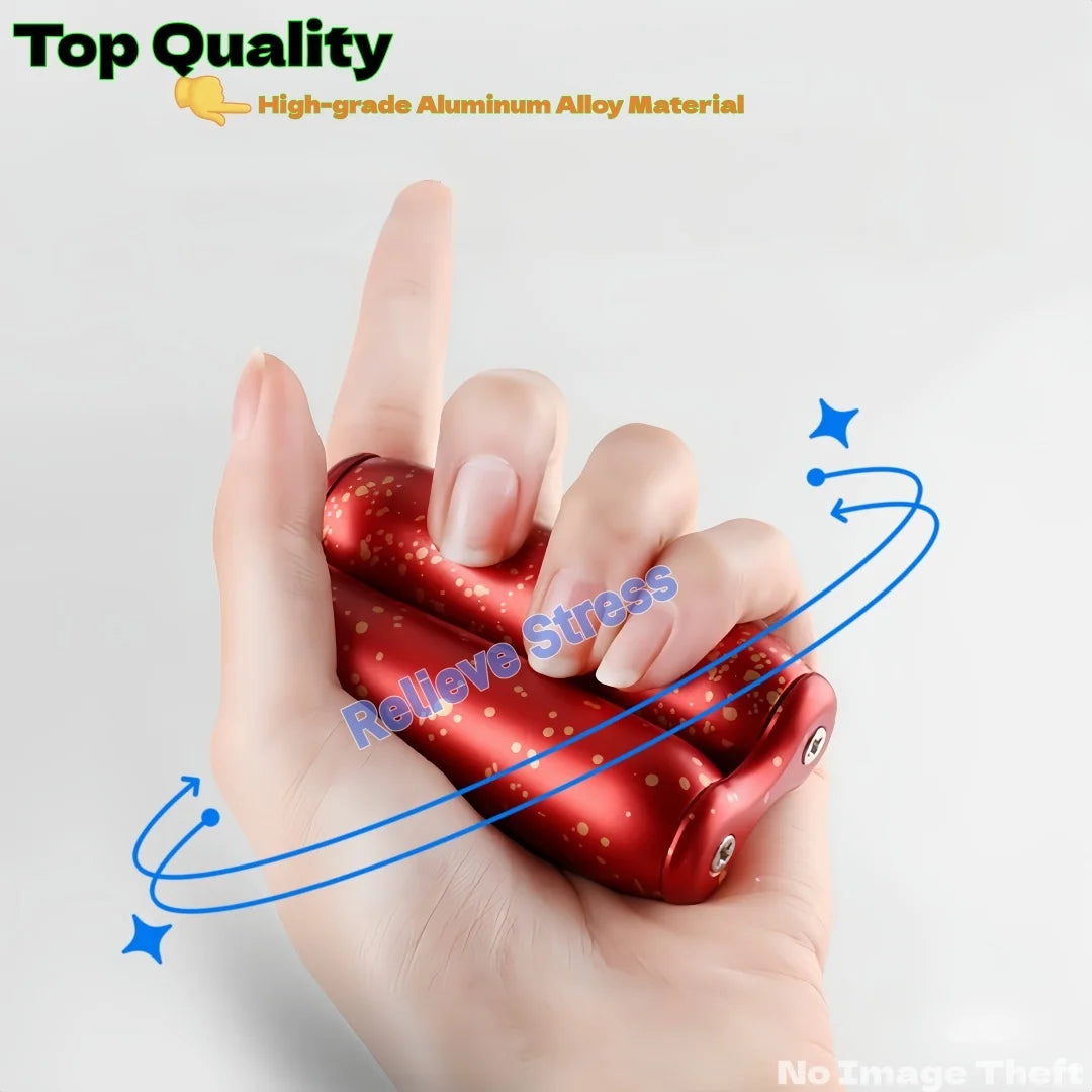 Premium Aluminum Alloy Stress Relief Roller | Portable Hand Massager | Finger Relaxation Fidget Toy for Office Home Travel Gifts - Titanfidget