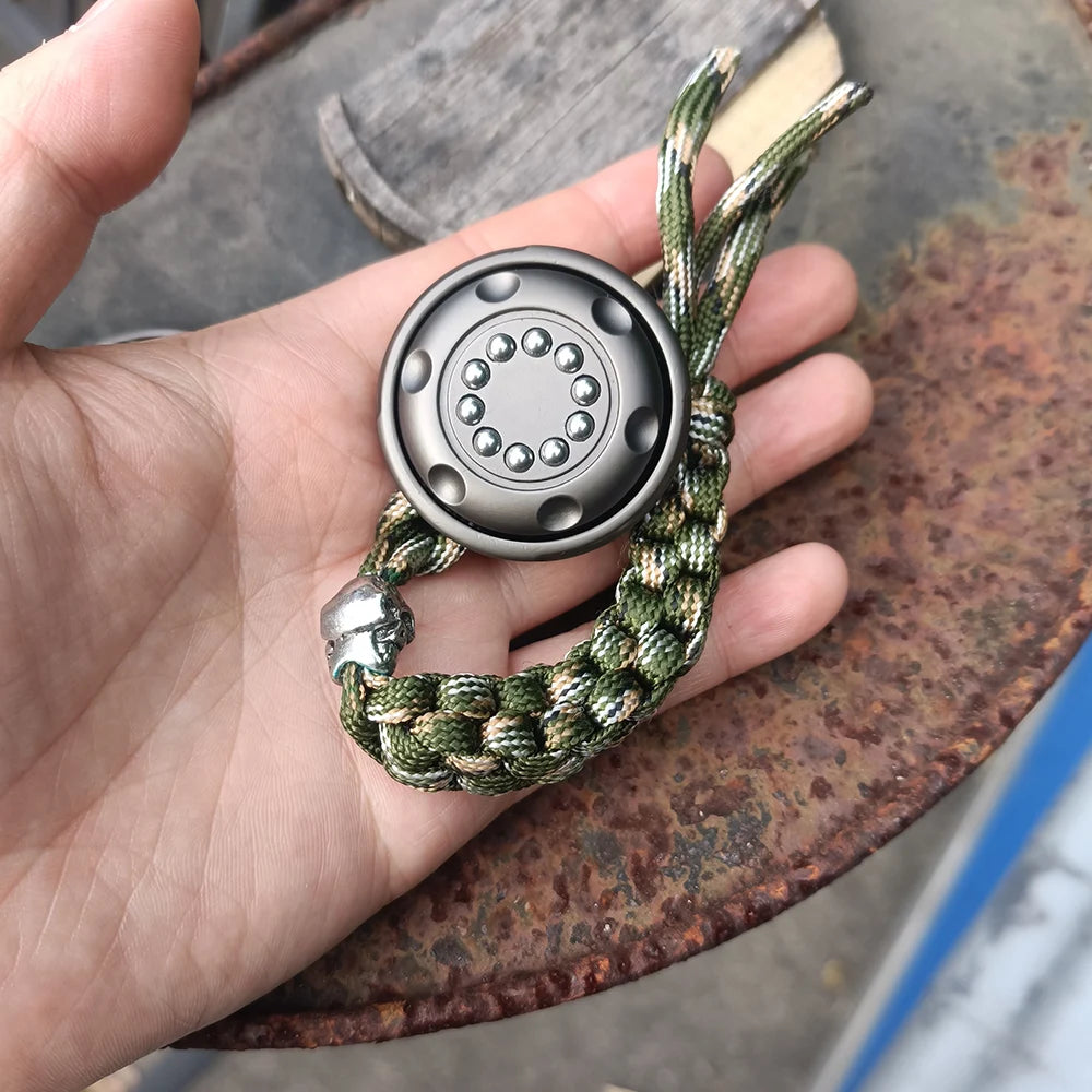 Ratchet Coin push-pull metal EDC fidget pendant – view 1