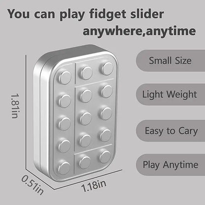 Metal EDC Fidget Slider – Magnetic Brick Block Push Slider for Stress Relief - Titanfidget
