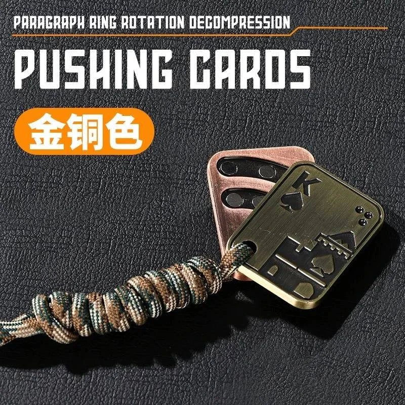 Double - Layer Magnetic Fidget Slider – Skull - Etched Metal Clicker Coin EDC Stress - Relief Toy