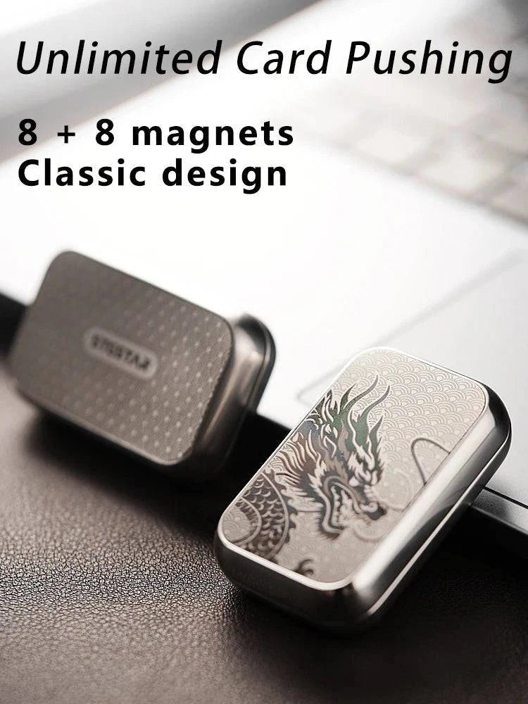EDC Magnetic Infinite - Position Mechanical Card - Pushing Stress - Relieving Toy – Metal Fidget Spinner for Adults