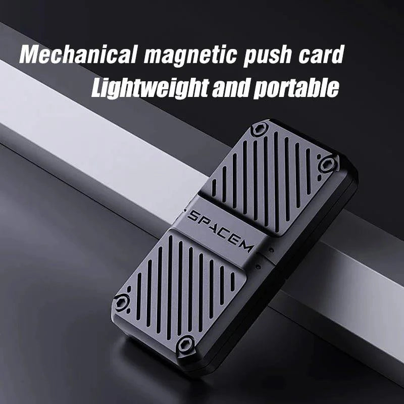 Machinery Magnetic Slider Push Fidget Toy Decompression Metal EDC Haptic Coin Fidget Spinner For Adults Stress Relief Gifts