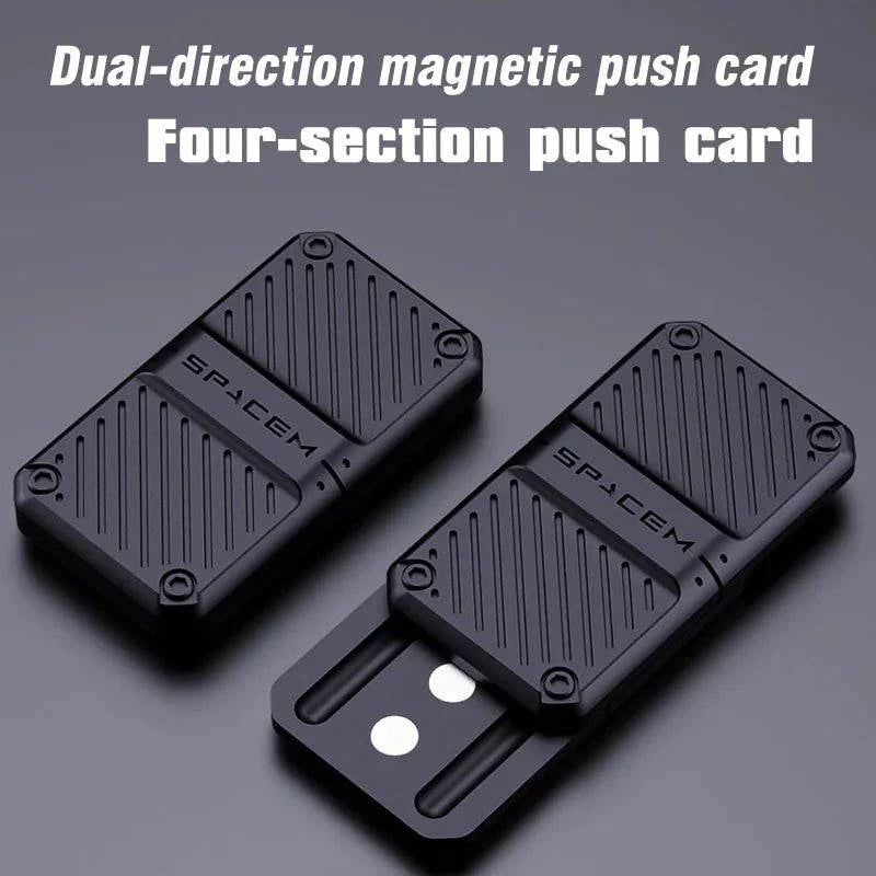 Machinery Magnetic Slider Push Fidget Toy Decompression Metal EDC Haptic Coin Fidget Spinner For Adults Stress Relief Gifts