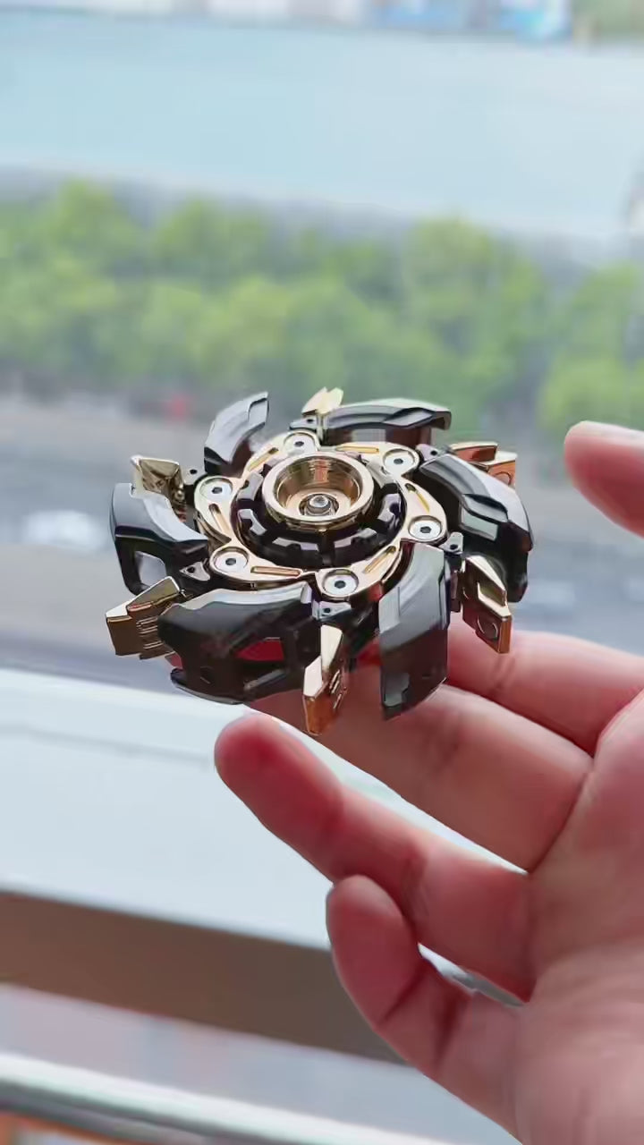 Metal Fidget Spinner for Adults – Deployable Armor (150g) EDC Stress Toy