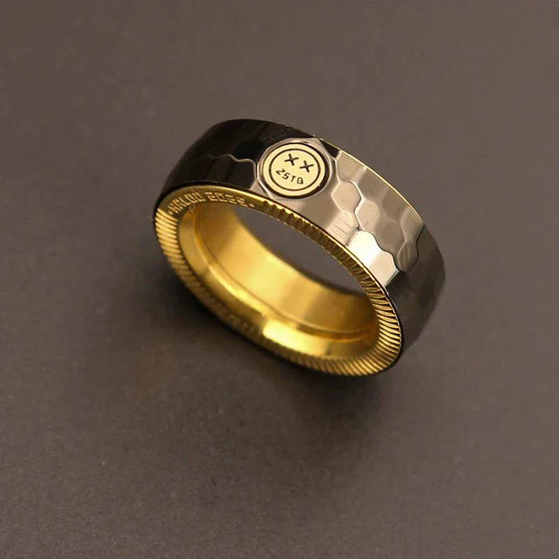 Ratchet Ring Mechanical Fidget EDC Toys Stainless Steel Adjustable Haptic Ring Fingertip Metal Tyre Toys Stress Spinner