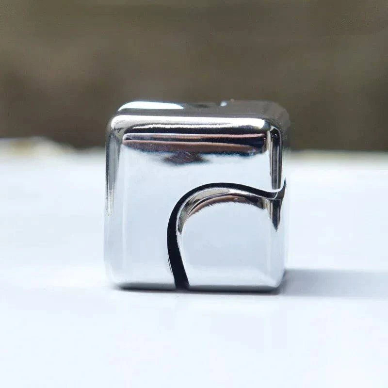 Square Magic Dice Metal Rotate Cube Fidget Spinner Antistress EDC Fingertip Toys Hand Spinning Learning Vent Desktop Game Gifts