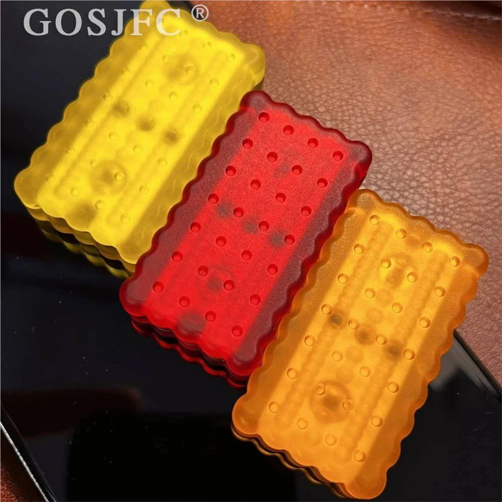 Three Track Mechanical Biscuit Dingding Push Slider EDC Stress Relief Toy Fidget Slider
